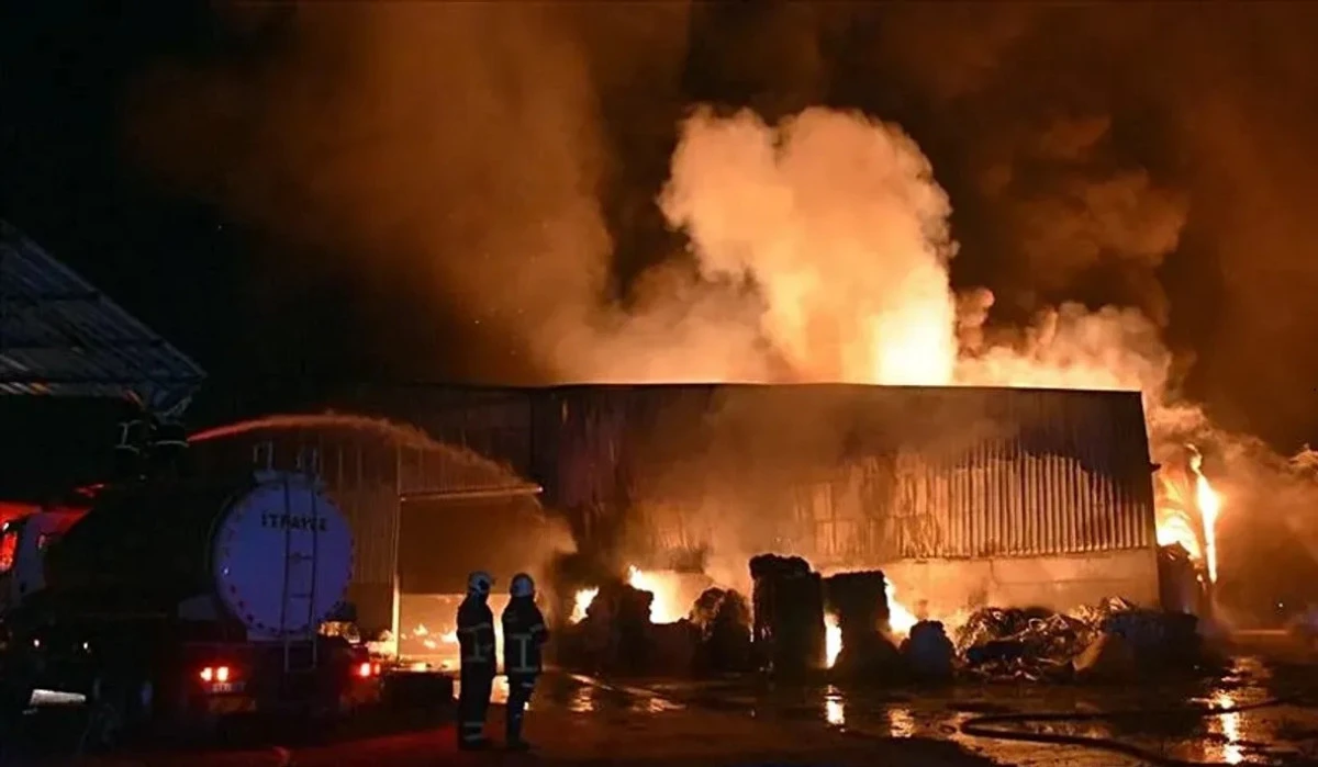 Adana'da parke ve panel &uuml;retilen fabrikada yangın