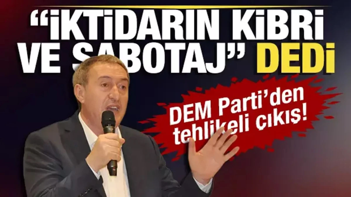 DEM'in nifak dili hortladı! Tuncer Bakırhan: İktidarın kibri ve sabotaj