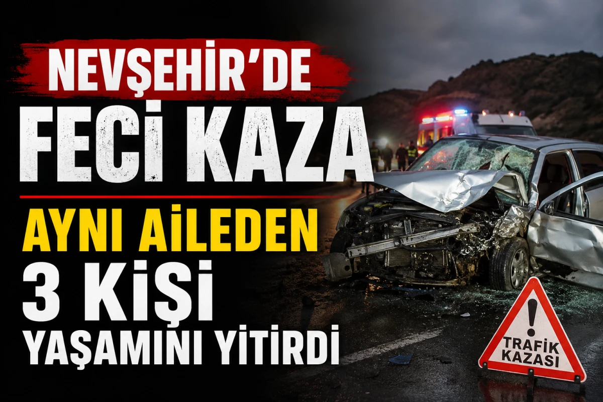 Nevşehir'de feci kaza: Aynı aileden 3 kişi yaşamını yitirdi